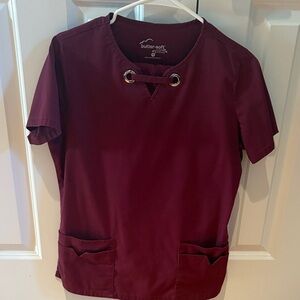 Butter Soft Women’s Wine colored Scrub Set